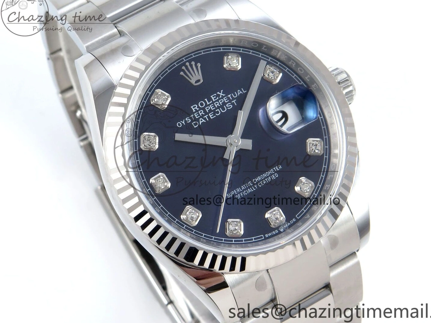 0108 DateJust 36 126234 EWEF Best Edition Blue Diamonds Dial on Oyster Bracelet A Resilient 695